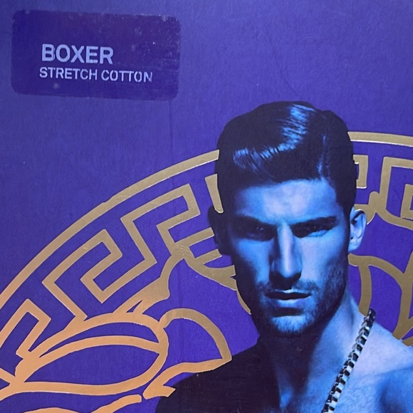 VERSACE UNDERWEAR BOXER STRETCH COTTON MEN’S SIZE LARGE ITALY 5 NEW WITH TAGS. - Picture 5 of 14